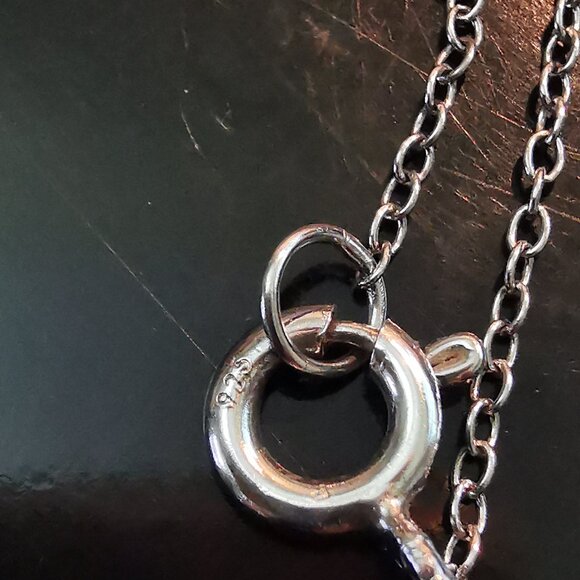 Pink Crystal Ring and Necklace Set - 925- size 7 1/4. - Picture 10 of 13